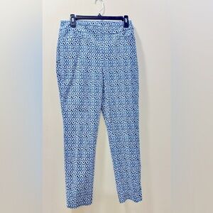 Chico’s Women’s Ankle Pants Size 1R (8R) Pull on Stretchy EUC Black Blue Teal